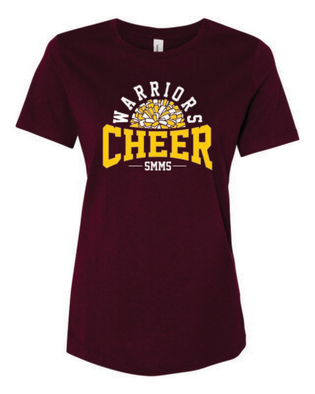 STEPHEN MACK CHEER WOMEN&#39;S RELAXED JERSEY TEE, MAROON