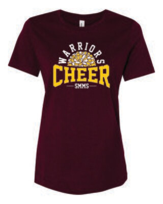 STEPHEN MACK CHEER WOMEN'S RELAXED JERSEY TEE, MAROON