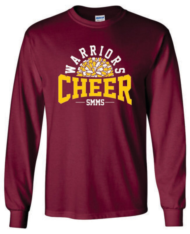 STEPHEN MACK CHEER LONG SLEEVE T-SHIRT, MAROON