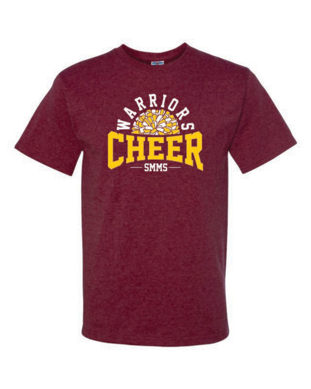 STEPHEN MACK CHEER T-SHIRT, VINTAGE HEATHER MAROON