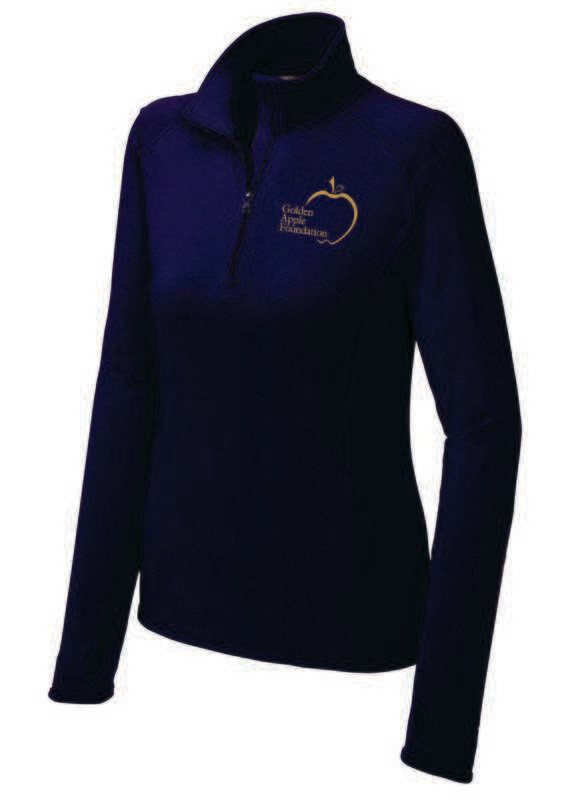 Golden Apple Foundation Ladies 1/4-Zip Pullover, Navy