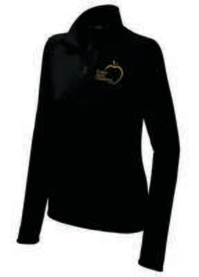Golden Apple Foundation Ladies 1/4-Zip Pullover, Black