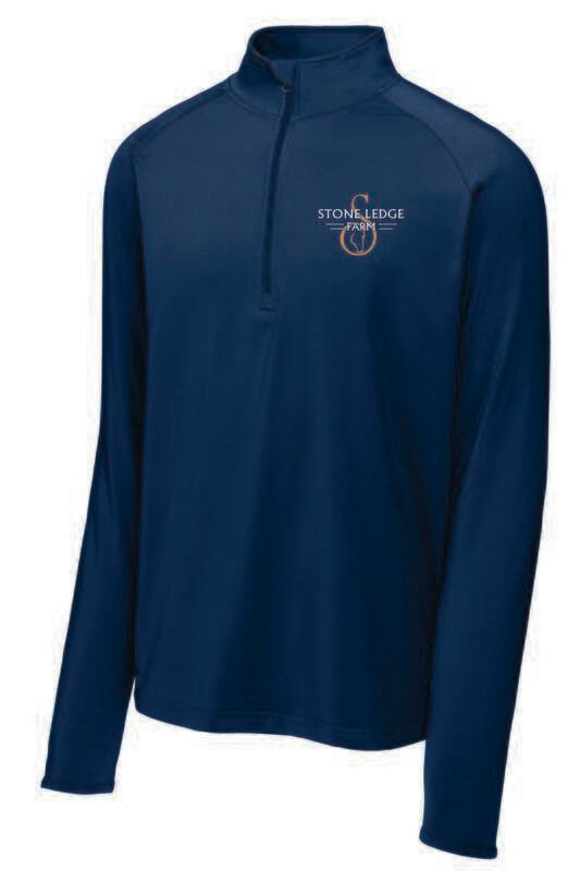 Stone Ledge Farm Sport-Wick Stretch 1/4-Zip Pullover, True Navy