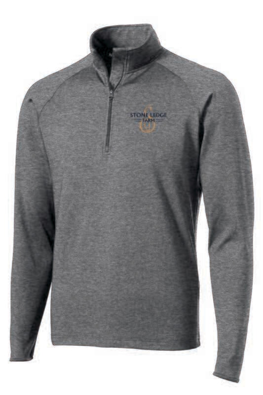 Stone Ledge Farm Sport-Wick Stretch 1/4-Zip Pullover, Charcoal Grey Heather