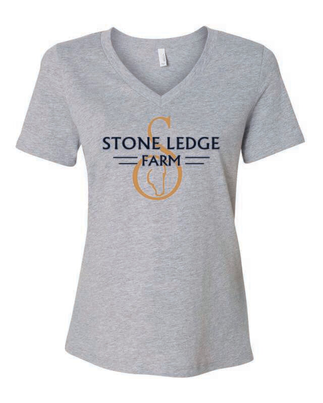 Stone Ledge Farm Women&#39;s Relaxed V-Neck T-shirt, Athletic Heather
