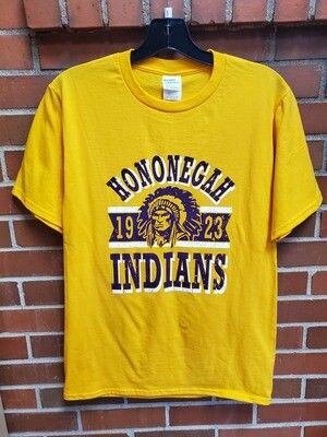 Hononegah Indians T-shirt, Gold