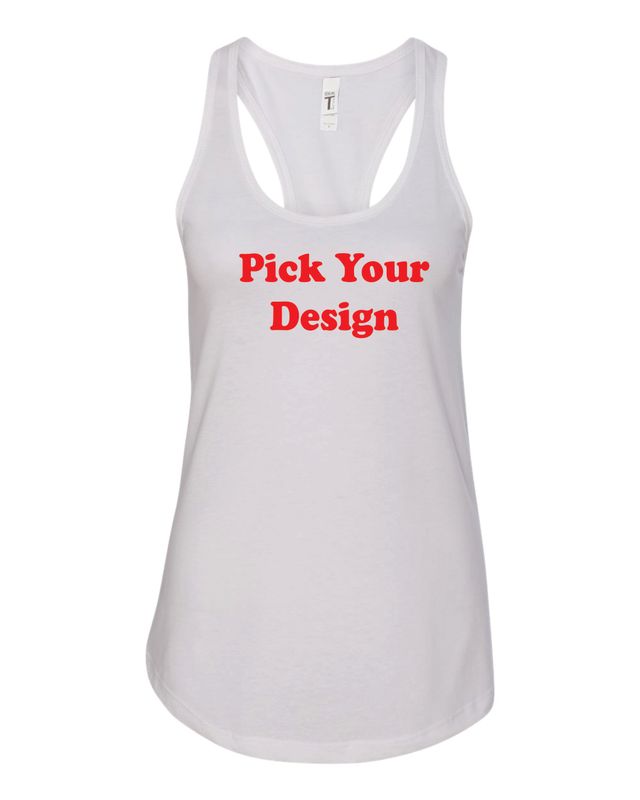 MACKTOWN MAULERS WOMEN&#39;S RACERBACK TANK TOP, WHITE