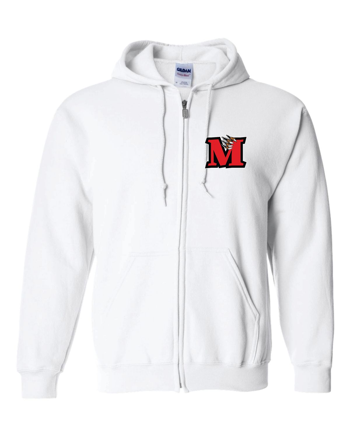MACKTOWN MAULERS FULL-ZIP HOODED SWEATSHIRT, WHITE