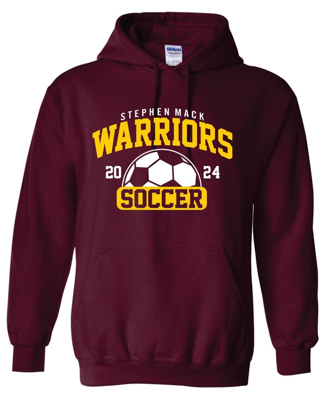 STEPHEN MACK SOCCER HOODED SWEATSHIRT, MAROON