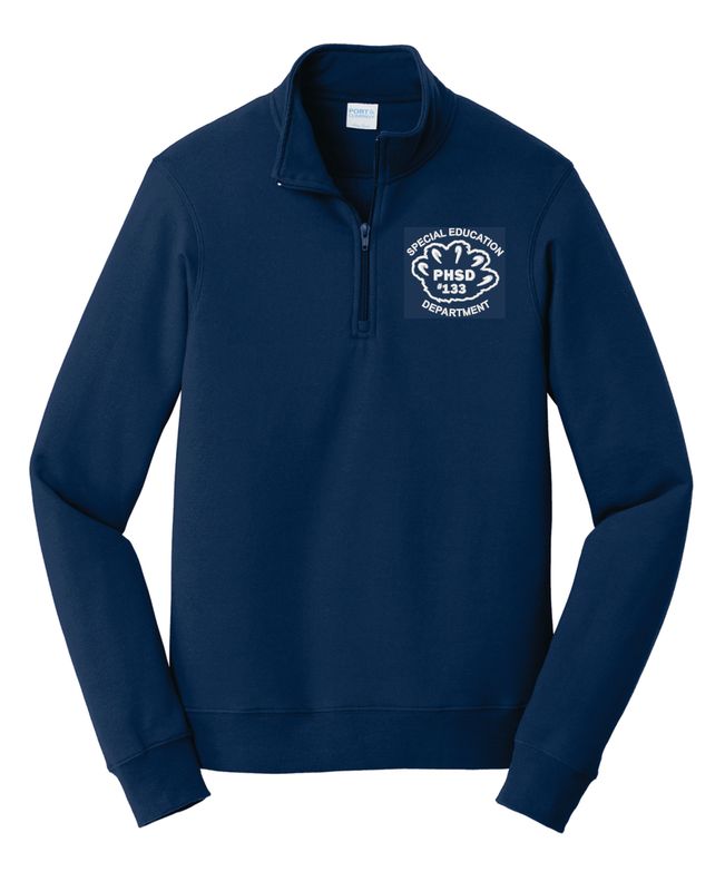 PHSD SPECIAL EDUCATION  EMBROIDERED 1/4-ZIP SWEATSHIRT, TEAM NAVY