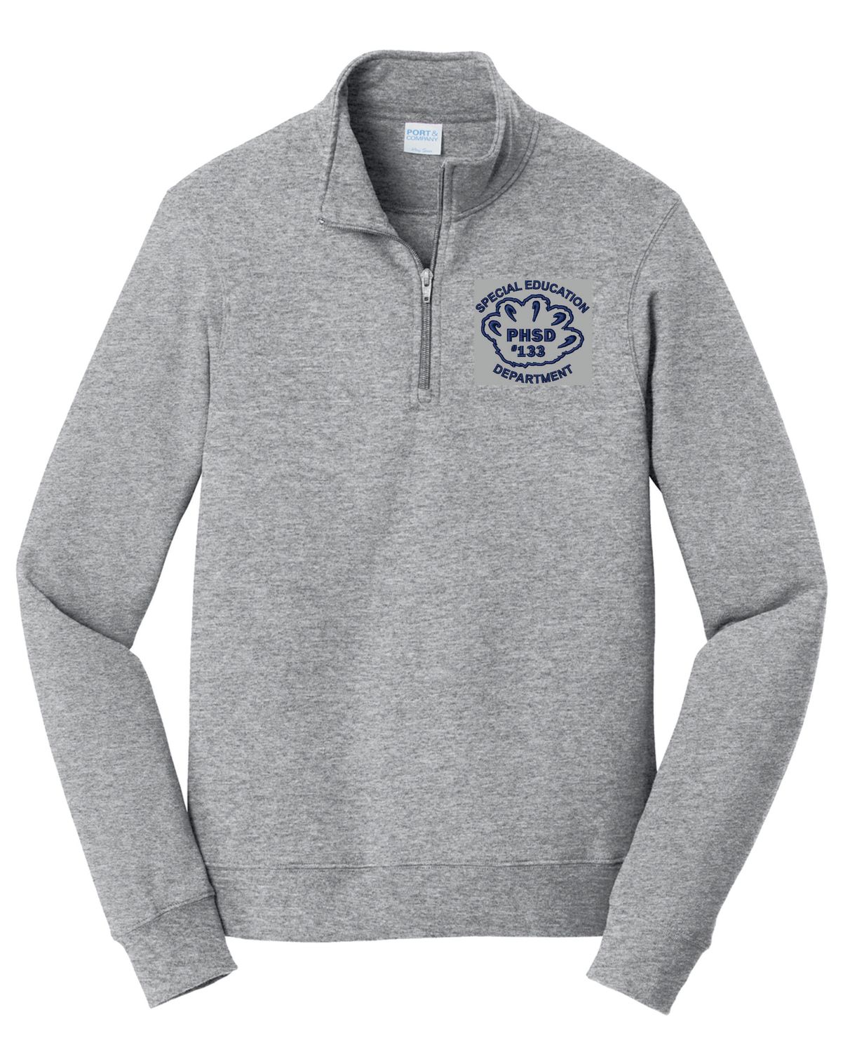 PHSD SPECIAL EDUCATION EMBROIDERED 1/4-ZIP SWEATSHIRT, ATHLETIC HEATHER