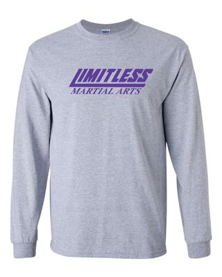 Limitless Martial Arts Long Sleeve T-shirt, Sport Grey