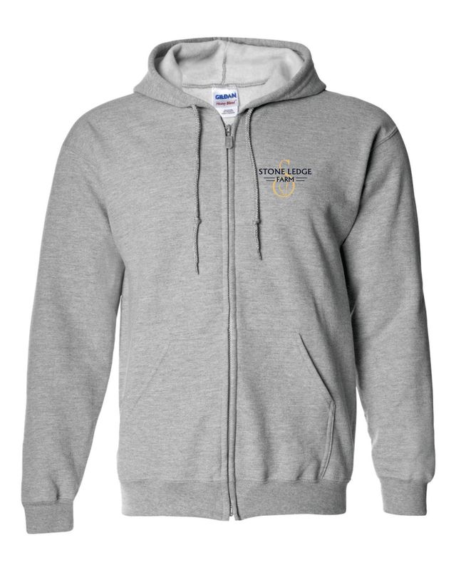 Stone Ledge Farm Full-Zip Hooded Sweatshirt, Sport Grey