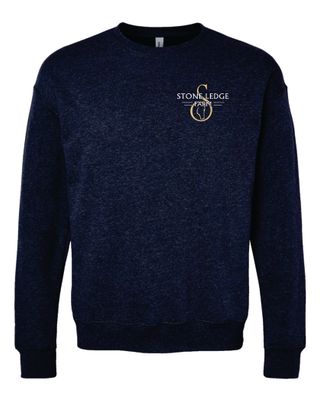 Stone Ledge Farm Sponge Fleece Drop Shoulder Crewneck Sweatshirt, Heather Navy