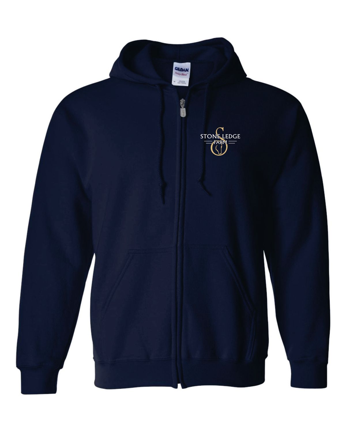 Stone Ledge Farm Full-Zip Hooded Sweatshirt, Navy