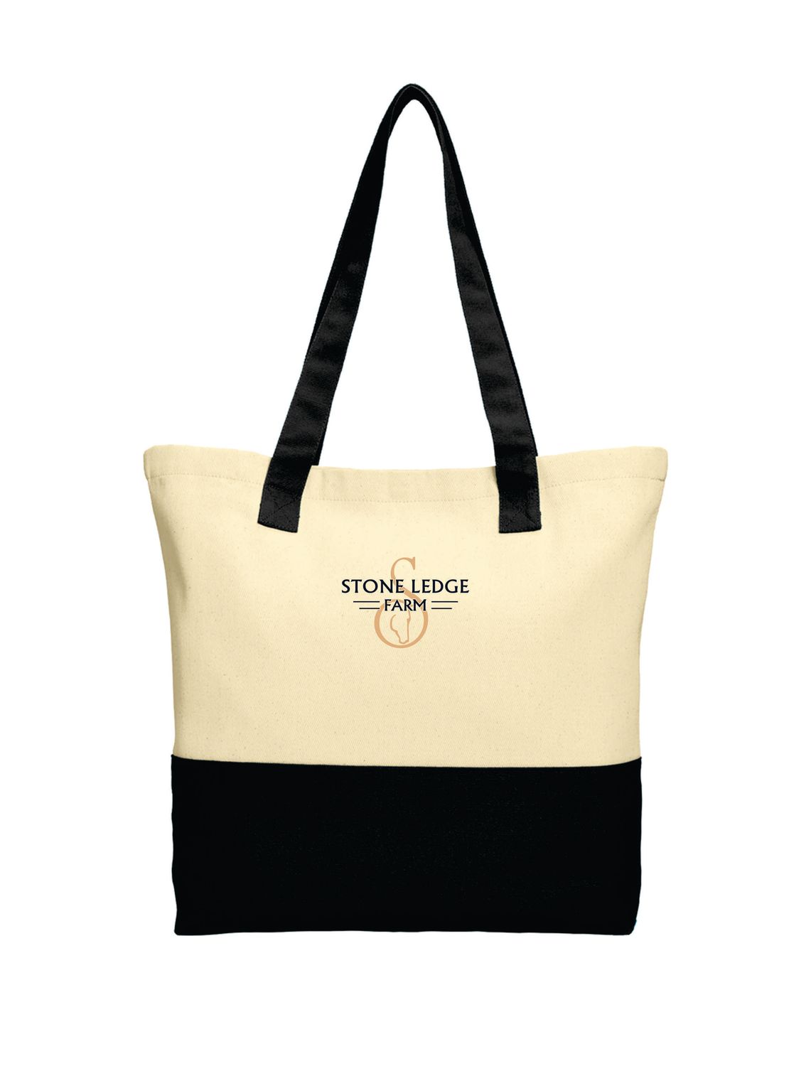 Stone Ledge Farm Tote Bag, Natural/Black