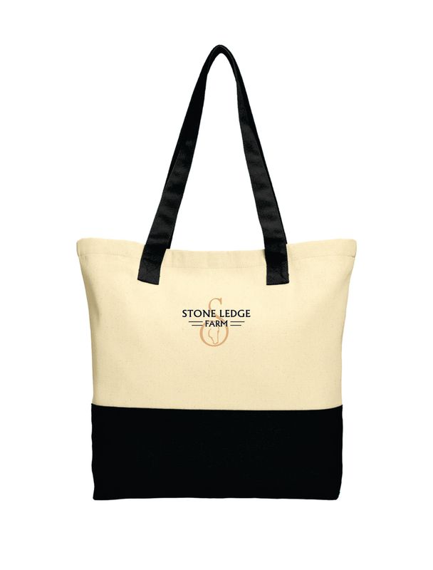 Stone Ledge Farm Tote Bag, Natural/Black