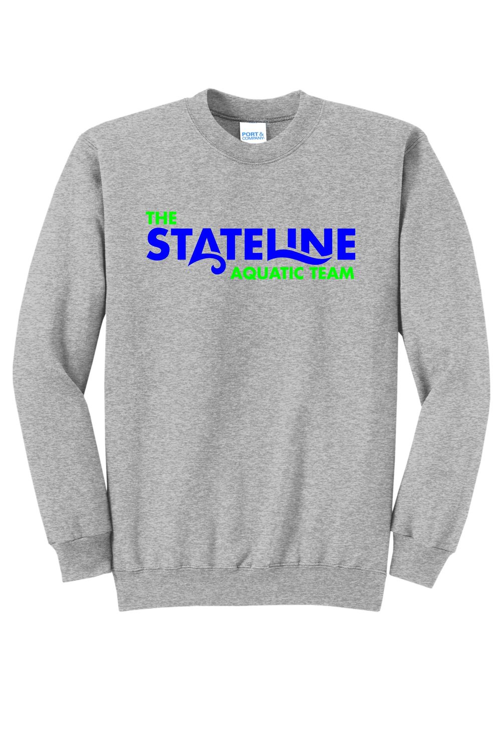 STATELINE AQUATIC CREWNECK SWEATSHIRT, ATHLETIC HEATHER