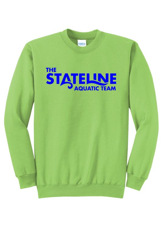 STATELINE AQUATIC CREWNECK SWEATSHIRT, LIME