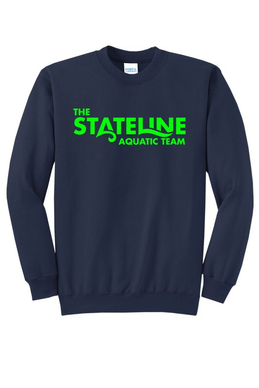 STATELINE AQUATIC CREWNECK SWEATSHIRT, NAVY