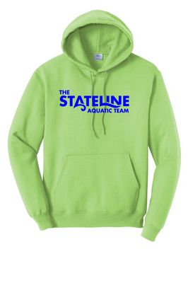 STATELINE AQUATIC HOODED SWEATSHIRT, LIME