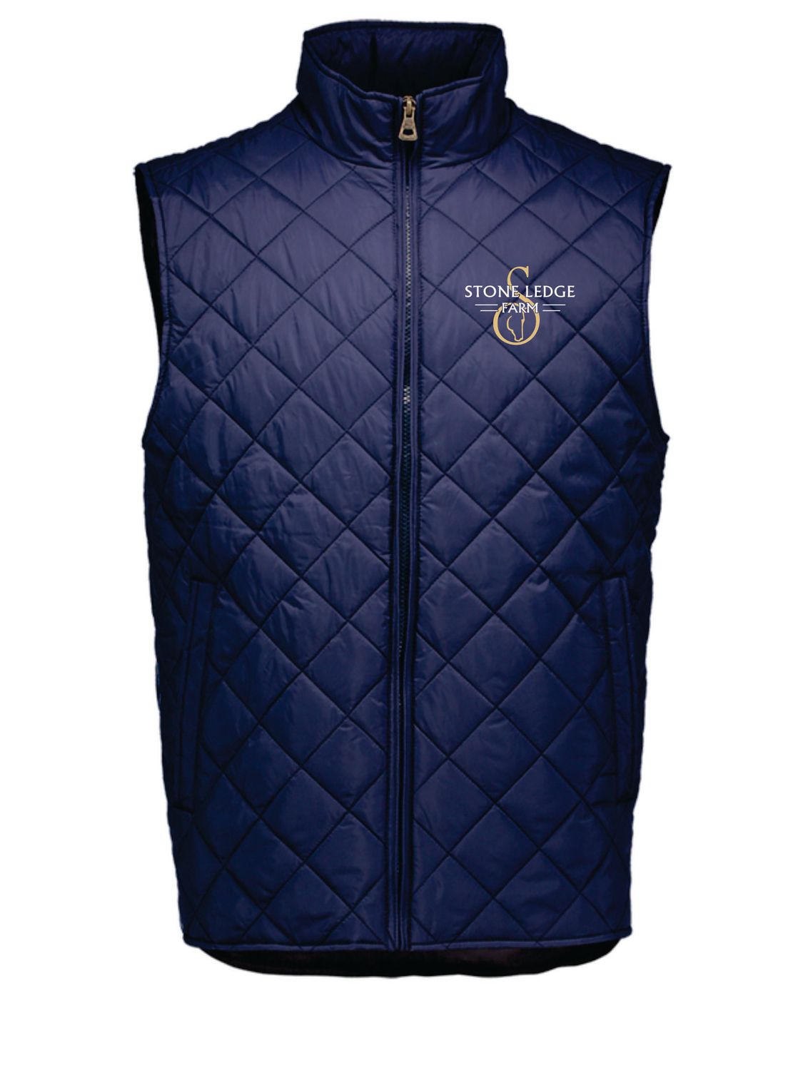 Stone Ledge Farm Diamond Quilted Vest, Navy