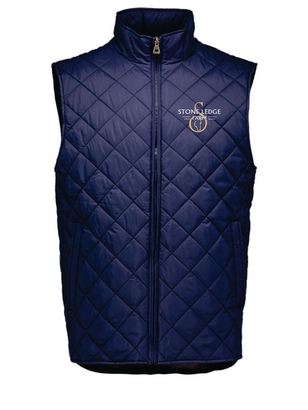Stone Ledge Farm Diamond Quilted Vest, Navy