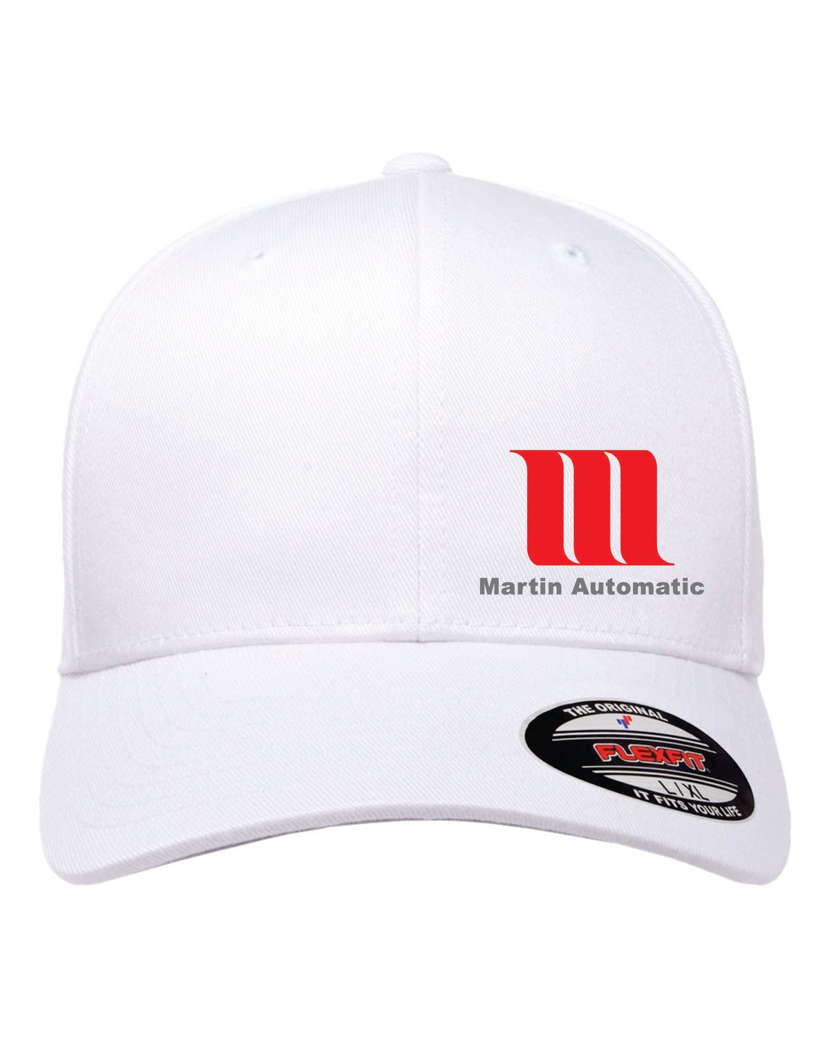 Martin Automatic Flexfit Cotton Blend Cap,  White
