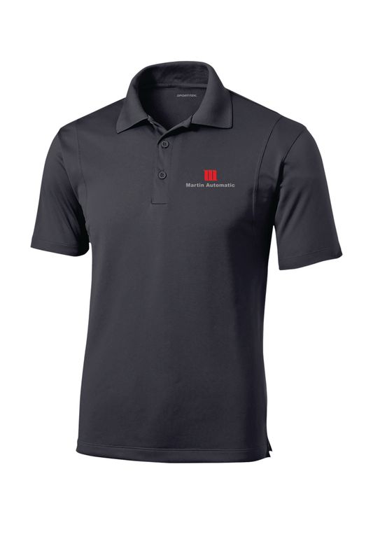 Martin Automatic Micropique Sport-Wick Polo, Iron Grey