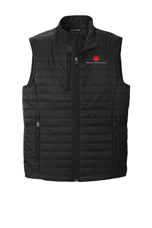Martin Automatic Packable Puffy Vest, Deep Black