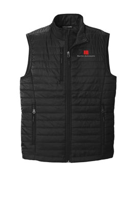Martin Automatic Packable Puffy Vest, Deep Black