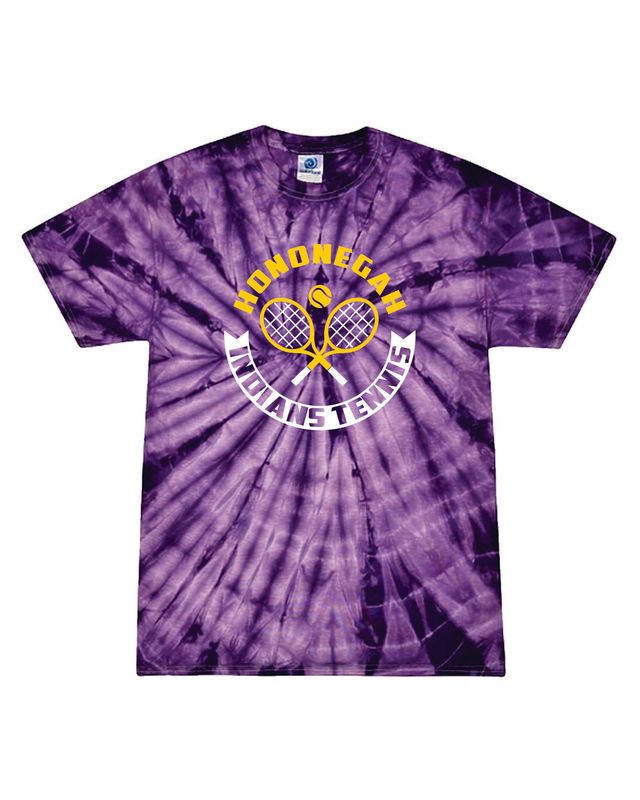 Hononegah Tennis Tie Dye T-shirt, Spider Purple