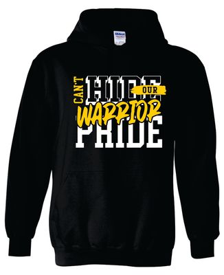 WARRIOR PRIDE HOODED SWEATSHIRT, BLACK
