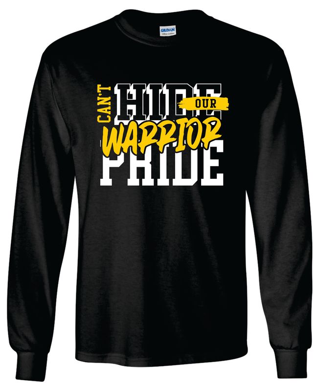 WARRIOR PRIDE LONG SLEEVE T-SHIRT, BLACK