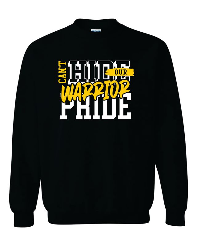 WARRIOR PRIDE CREWNECK SWEATSHIRT, BLACK