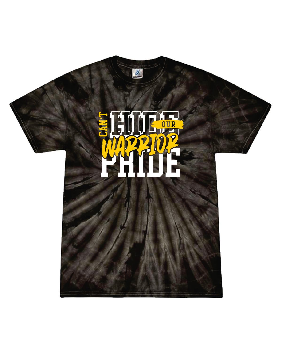 WARRIOR PRIDE TIE-DYED T-SHIRT, BLACK