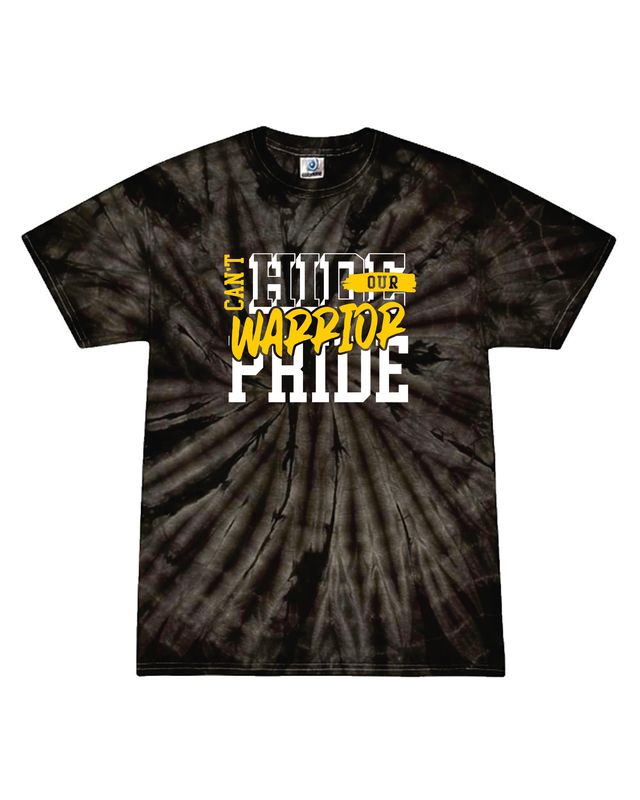 WARRIOR PRIDE TIE-DYED T-SHIRT, BLACK