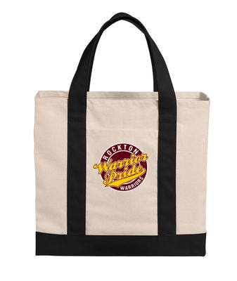 WARRIOR PRIDE TOTE BAG, NATURAL/BLACK