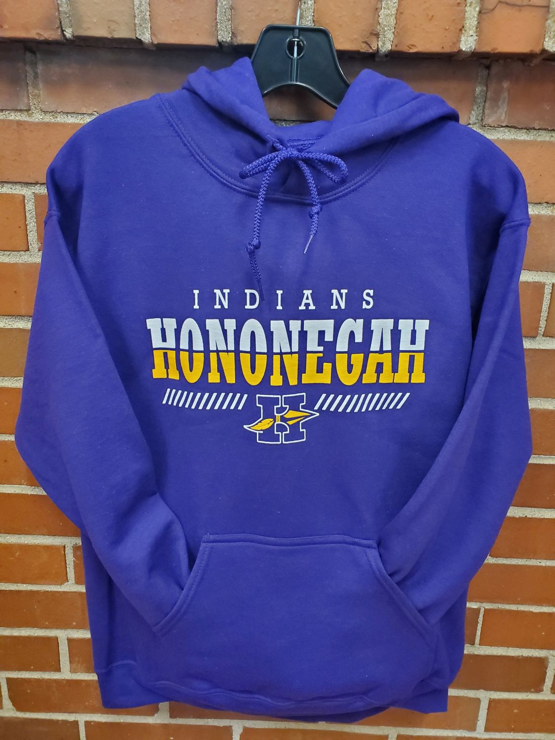 Hononegah Indians Hooded Sweatshirt, Purple