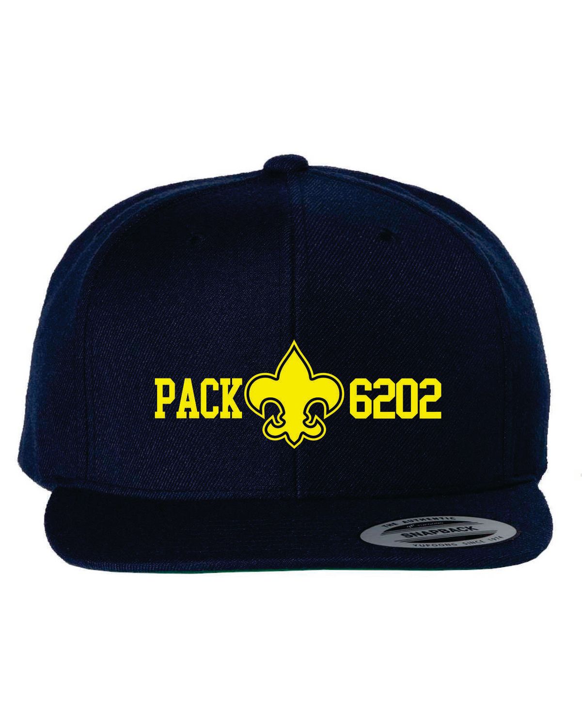PACK 6202 FLAT BILL SNAPBACK CAP, NAVY