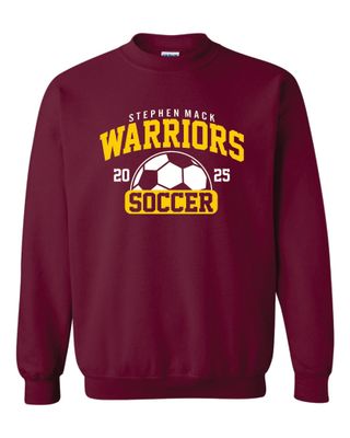 STEPHEN MACK SOCCER CREWNECK SWEATSHIRT, MAROON