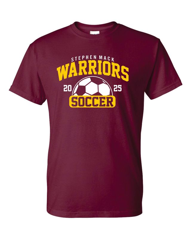 STEPHEN MACK SOCCER T-SHIRT, MAROON