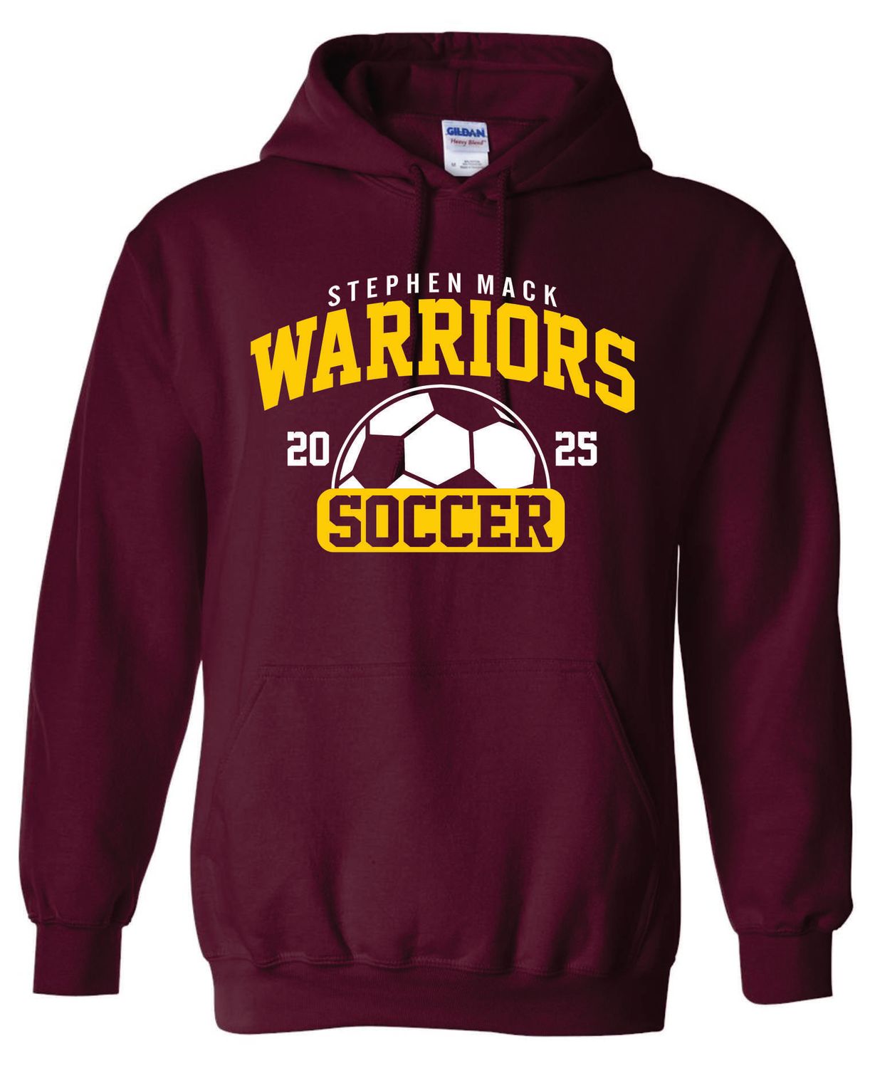 STEPHEN MACK SOCCER HOODED SWEATSHIRT, MAROON