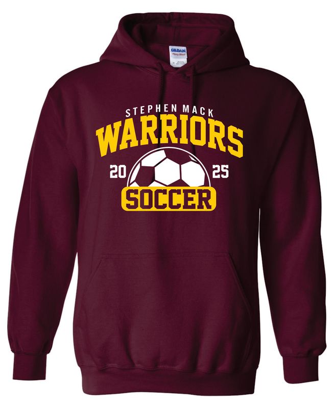STEPHEN MACK SOCCER HOODED SWEATSHIRT, MAROON