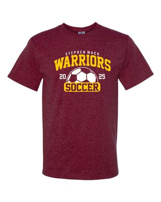 STEPHEN MACK SOCCER T-SHIRT, VINTAGE HEATHER MAROON
