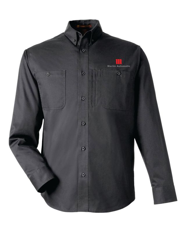 Martin Automatic Long Sleeve Work Shirt, Dark Charcoal