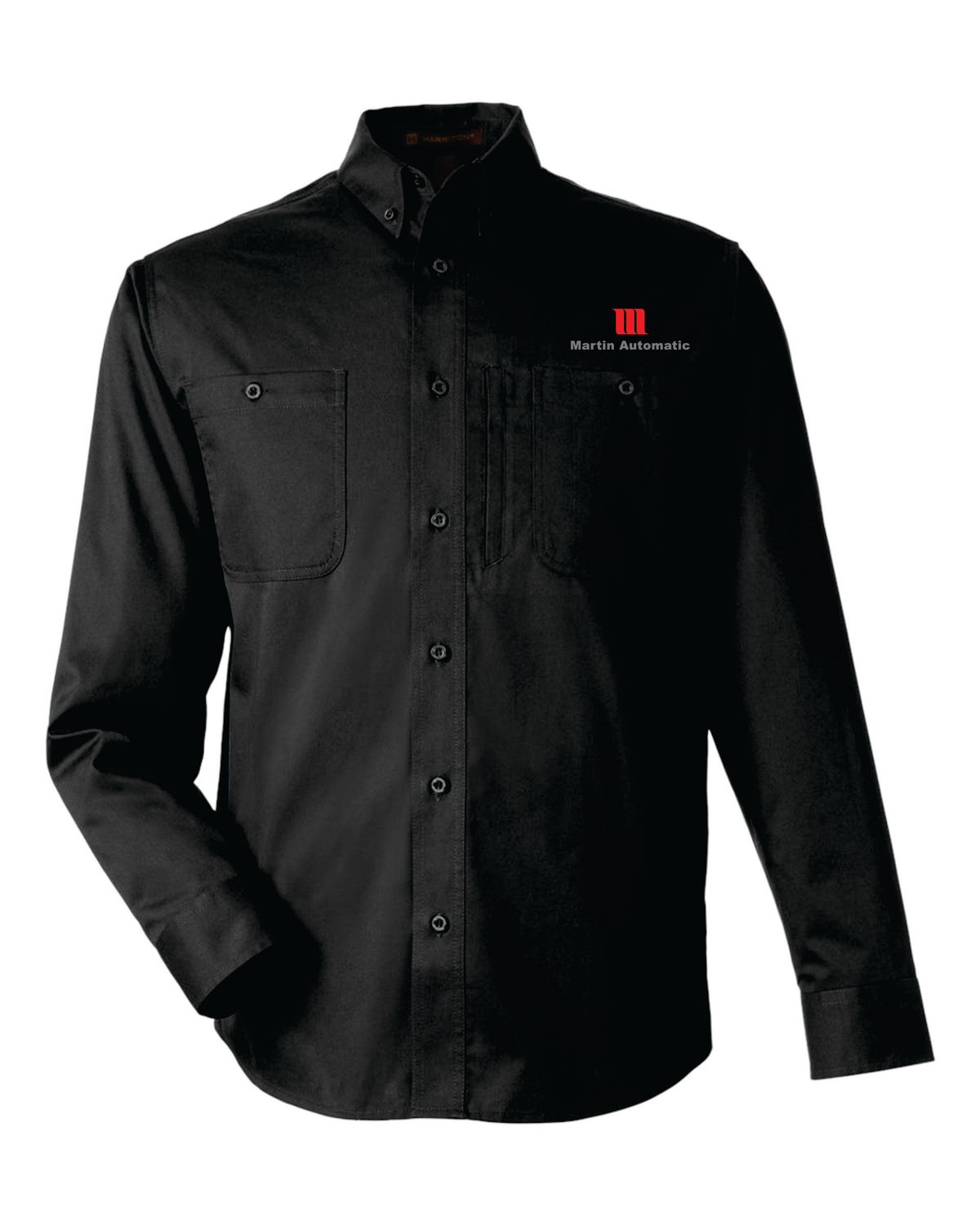 Martin Automatic Long Sleeve Work Shirt, Black