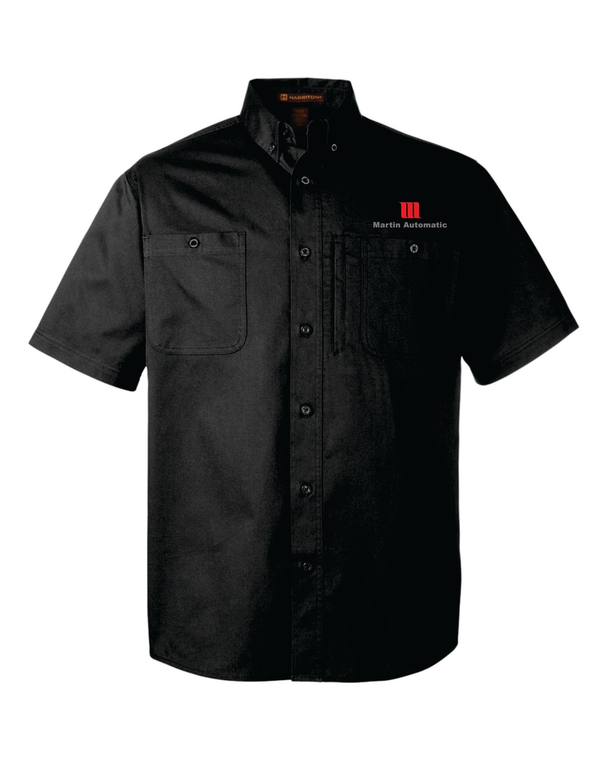 Martin Automatic Short Sleeve Work Shirt, Black