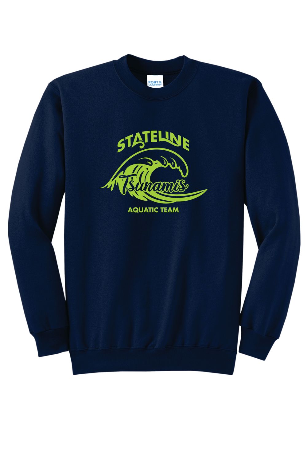 STATELINE AQUATIC CREWNECK SWEATSHIRT, NAVY