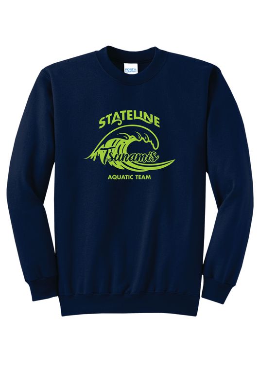 STATELINE AQUATIC CREWNECK SWEATSHIRT, NAVY
